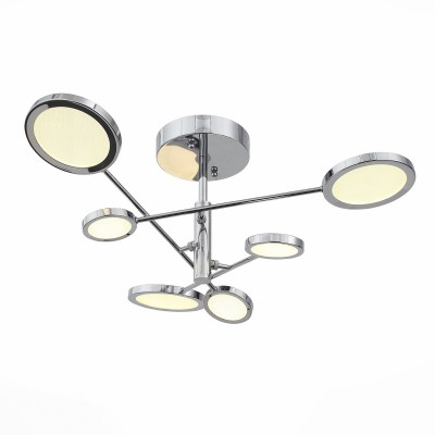 Светильник St luce SL932.102.06 Светильник St luce SL932.102.06Потолочные<br>Если Вы настроены купить светильник модели SL93210206, то обратите внимание: <br>Как инопланетные огни, сверкают под потолком яркие кольца светильников коллекции Gruppo2. Итальянские дизайнеры сократили размеры плафона до минимума, оставив только тонкий металлический ободок цвета хром. Всё остальное – это свет светодиодной ленты, спрятанной внутри изящного корпуса- плафона. Прозрачное стекло с имитацией многочисленных капель мягко рассеивает свет. Плафоны светильников способны вращаться в разных плоскостях, что позволяет достигнуть высокого качества освещенности. Модели коллекции Gruppo2 великолепно впишутся в минималистичный современный интерьер, добавив ему элегантности и стиля, будут хорошо смотреться на низких потолках и в небольших комнатах, а так же создадут локальное освещение в виде настенного бра.<br><br>Установка на натяжной потолок: Да<br>S освещ. до, м2: 18<br>Цветовая t, К: 4000<br>Тип лампы: LED<br>Тип цоколя: LED<br>MAX мощность ламп, Вт: 45<br>Диаметр, мм мм: 580<br>Высота, мм: 370