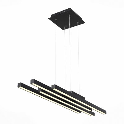Светильник St Luce SL933.403.04 Светильник St Luce SL933.403.04Подвесные<br>Если Вы настроены купить светильник модели SL93340304, то обратите внимание: Лаконичный минималистический дизайн превращает светильники коллекции Samento в идеальное украшение современного интерьера. Металлическое основание соединяется со столь же строгим по форме и стилю плафоном. Он выполнен из металла двух оттенков - черный и цвет алюминия, каждый из которых обладает своими дизайнерскими достоинствами. В качестве источников света выступают светодиодные лампы, декорированные вставкой из матового акрила. Необычные светильники, входящие в коллекцию Samento, прекрасно подойдут для городских апартаментов и офисов, в интерьере которых отразился минимализм стилей баухаус, техно, лофт или хай-тек.<br><br>Установка на натяжной потолок: Да<br>S освещ. до, м2: 32<br>Цветовая t, К: 4000<br>Тип лампы: LED<br>Тип цоколя: LED<br>Количество ламп: 4<br>Ширина, мм: 210<br>Длина, мм: 950<br>Высота, мм: 1100<br>MAX мощность ламп, Вт: 20