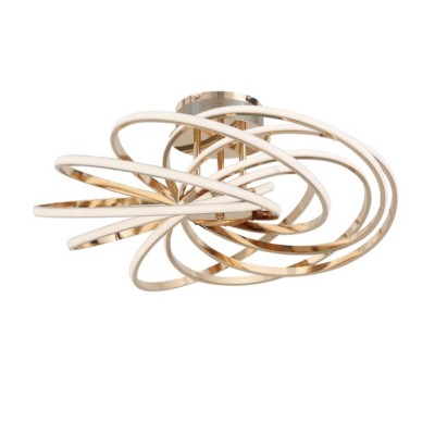 Люстра потолочная St luce SL958.202.08 Люстра потолочная St luce SL958.202.08Подвесные<br>Невероятная красота и ультрасовременный дизайн светильника из коллекции Canento никого не оставит равнодушным. Основание люстр и оригинальные завитки плафонов выполнены из металла цвета хрома или золота. Вставки из белого матового акрила скрывают светодиоды-источники света. Светильники выглядят настоящими произведениями современного дизайнерского искусства. Стильное решение, перед которым невозможно устоять<br><br>S освещ. до, м2: 27<br>Крепление: Планка<br>Тип лампы: LED<br>Тип цоколя: LED<br>Количество ламп: 8<br>MAX мощность ламп, Вт: 8.6<br>Диаметр, мм мм: 660<br>Высота, мм: 300<br>Цвет арматуры: золотой