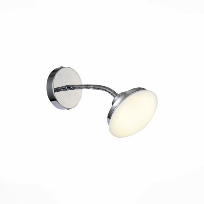 Бра St luce SLE120.101.01 Бра St luce SLE120.101.01Хай-тек<br>Светодиодные светильники коллекции Pratico - воплощение стиля и функциональности. Правильные изгибы и формы, разнообразные варианты цветового решения металлического основания : цвет хрома, золота, черный и белый, надежные материалы - это лишь некоторые особенности данной модели. Круглые абажуры из белого матового акрила создают комфортное освещение в пространстве. А концептуальная красота модели станет ярким штрихом в дизайне интерьера.<br><br>Цветовая t, К: 4000<br>Тип лампы: LED<br>Тип цоколя: LED<br>Цвет арматуры: серебристый<br>Ширина, мм: 120<br>Длина, мм: 120<br>Расстояние от стены, мм: 260<br>MAX мощность ламп, Вт: 8