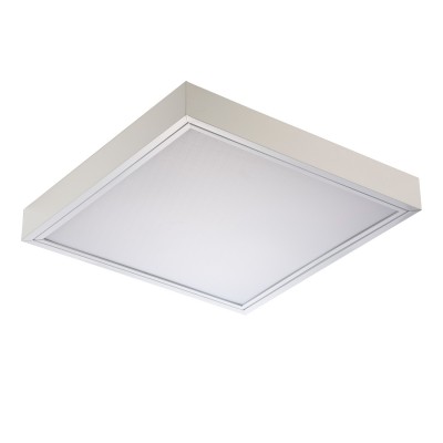 Светильник накладной TL418 OL1 ECO Светильник накладной TL418 OL1 ECOНакладные ЛПО<br>Опаловый рассеиватель светильника TL 418 OL1 обеспечивает максимально комфортное для зрение мягкое освещение объектов. Эти накладные светильники, способные создавать равномерное световое поле без ослепляющего эффекта, особенно рекомендованы для использования в медицинских и учебных заведениях. Экономичность применяемых источников света типа люминесцентных ламп Т8 является основой для создания самых рентабельных систем утилитарного освещения. Простота конструкции определяет оперативность монтажа и технического обслуживания осветительных приборов этого класса, а европейская комплектация обеспечивает безопасность при транспортировке. КОНСТРУКЦИЯ СВЕТИЛЬНИКА TL 418 OL1 Корпус из листовой стали c полимерным покрытием белого цвета Рассеиватель опаловый – лист светотехнический. Изготавливается из полистирола с добавлением специальных светостабилизирующих композиций, позволяющих обеспечить постоянный цвет рассеивателя в течение всего срока эксплуатации светильника (не желтеет от ультрафиолета) Конструкция крепления рассеивателя в светильнике выполнена таким образом, чтобы максимально экономить время при монтаже и обслуживании светильника, обеспечивая при этом надежность крепления Стандартное исполнение: электромагнитные пускорегулирующие аппараты (ПРА), патроны для ламп и стартеров, стартеры, компенсирующий конденсатор, сетевая колодка.<br><br>Тип цоколя: G13<br>Количество ламп: 4<br>Ширина, мм: 620<br>MAX мощность ламп, Вт: 18<br>Длина, мм: 620<br>Высота, мм: 85