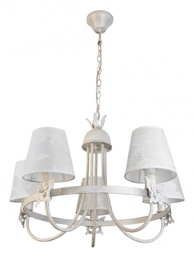 Люстра подвесная Toplight TL5670D-05WG Della Люстра подвесная Toplight TL5670D-05WG DellaПодвесные<br>Люстра подвесная TOPLIGHT серия Della артикул TL5670D-05WG, белый, E14, 5x40 в идеале использовать со светодиодными лампами, которые помимо энергосбережения, помогут сохранить долгий срок службы светильника за счет незначительного нагрева ламп.<br><br>S освещ. до, м2: 10<br>Тип товара: Люстра подвесная<br>Скидка, %: 32<br>Тип цоколя: E14<br>Количество ламп: 5<br>MAX мощность ламп, Вт: 40<br>Диаметр, мм мм: 640<br>Высота, мм: 870<br>Цвет арматуры: белый