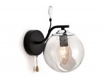 Настенный светильник бра Ambrella TR9080 BK/SM черный/дымчатый E14 max 40W 240*150*230 TRADITIONAL