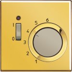 JUNG LS 990 Блеск золота Термостат комнатный, 10(4)А, 24В, НЗ-контакт (TRGO241)