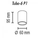Светильник накладной Tubo6 P1 12, металл черный, H95мм/D60мм, 1 x GU10 MR16/50W
