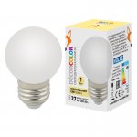 Лампа светодиодная Volpe LED-G45-1W/3000K/E27/FR/С