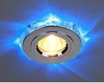Точечный светильник со светодиодной подсветкой Elektrostandard 2020/2 SL/LED/BL (хром / синий)