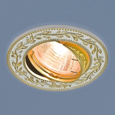 Точечный светильник 713 MR16 WH/GD белый/золото Elektrostandard, 713 MR16 WH/GD белый/золото