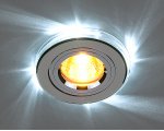 Точечный светильник со светодиодной подсветкой Elektrostandard 2060/2 SL/LED/WH (хром / белый)