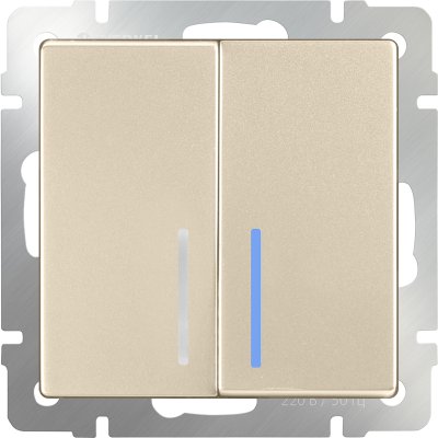Выключатель двухклавишный проходной с подсветкой (шампань) WL11-SW-2G-2W-LED Werkel, WL11-SW-2G-2W-LED
Выключатель двухклавишный проходной с подсветкой (шампань) WL11-SW-2G-2W-LED Werkel, WL11-SW-2G-2W-LED