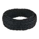 Ретро кабель витой  3х1,5  (черный) 20м Werkel Ретро кабель витой  3х1,5  (черный) 20м