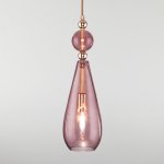 Подвесной светильник со стеклянным плафоном Eurosvet 50202/1 пурпурный Ilario