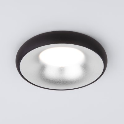 Встраиваемый точечный светильник 118 MR16 серебро/черный Elektrostandard от Svetodom