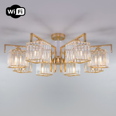 Потолочная люстра с управлением по Wi-Fi Eurosvet April 10126/8 золото/прозрачный хрусталь Strotskis Smart, 10126/8 золото/прозрачный хрусталь Strotskis Smart (10117/8)
Потолочная люстра с управлением по Wi-Fi Eurosvet April 10126/8 золото/прозрачный хрусталь Strotskis Smart, 10126/8 золото/прозрачный хрусталь Strotskis Smart (10117/8)