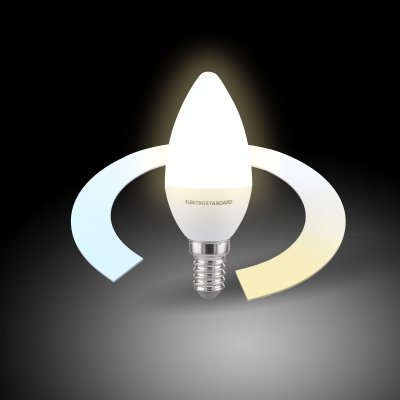 Умная светодиодная лампа "Свеча" C37 5W 3300К-6500К CCT+DIM Е14 BLE1438 Elektrostandard
Умная светодиодная лампа "Свеча" C37 5W 3300К-6500К CCT+DIM Е14 BLE1438 Elektrostandard