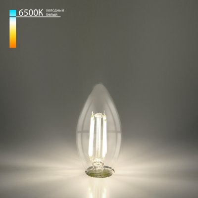 Филаментная светодиодная лампа Свеча F 9W 6500K E27 (C35 прозрачный) BLE2759 Elektrostandard
Филаментная светодиодная лампа Свеча F 9W 6500K E27 (C35 прозрачный) BLE2759 Elektrostandard