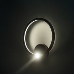 Светильник настенный бра кольцо черное Arte lamp A2195AP-1BK