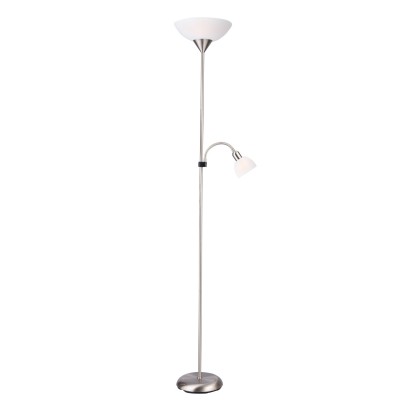 Торшер Arte lamp A9569PN-2SI Duetto Торшер Arte lamp A9569PN-2SI DuettoМодерн<br>Торшер – это не просто функциональный предмет интерьера, позволяющий обеспечить дополнительное освещение, но и оригинальный декоративный элемент. Интернет-магазин «Светодом» предлагает стильные модели от известных производителей по доступным ценам. У нас Вы найдете и классические напольные светильники, и современные варианты. Торшер A9569PN-2SI ARTELamp сразу же привлекает внимание благодаря своему необычному дизайну. Модель выполнена из качественных материалов, что обеспечит ее надежную и долговечную работу. Такой напольный светильник можно использовать для интерьера не только гостиной, но и спальни или кабинета. Купить торшер A9569PN-2SI ARTELamp по выгодной стоимости Вы можете с помощью нашего сайта. Мы доставляем заказы по Москве, Екатеринбургу и другим городам России.<br><br>Тип лампы: Накаливания / энергосбережения / светодиодная<br>Тип цоколя: E27<br>Количество ламп: 2<br>MAX мощность ламп, Вт: 60<br>Диаметр, мм мм: 280<br>Высота, мм: 1790<br>Цвет арматуры: серебристый