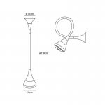 Светильник настенный бра Artemide 0674010A Pipe