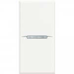 Legrand Bticino Axolute HD4005 White Axial Выключатель кнопочный (NO контакт) 16 А 1 мод