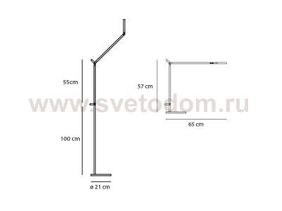 Торшер напольный Artemide 1734020A+1741020A Demetra