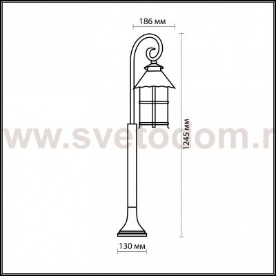 Уличный светильник 150 см Odeon light 2314/1F LUMI