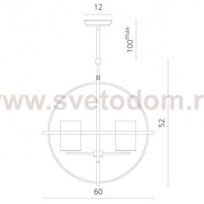 Люстра лофт Divinare 1159/02 LM-4 SPAZIO