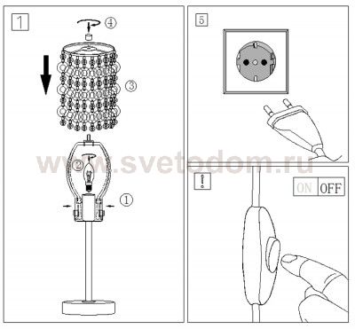 Настольная лампа Odeon light 2488/1T DAURA