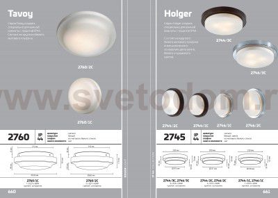 Настенно - потолочный светильник Odeon light 2746/1C HOLGER