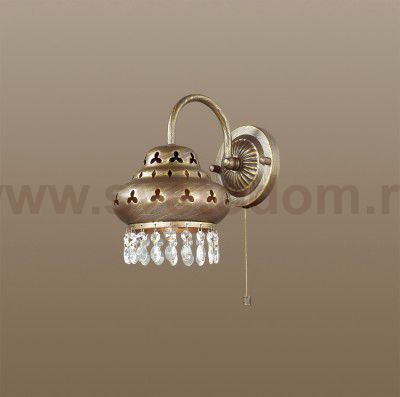 Настенный светильник бра с выключателем Odeon light 2841/1W BAHAR