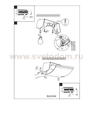 Настенно-потолочный светильник Eglo 91244 GRAFIK