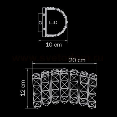 Светильник хрустальный бра Lightstar 741622 Onda
