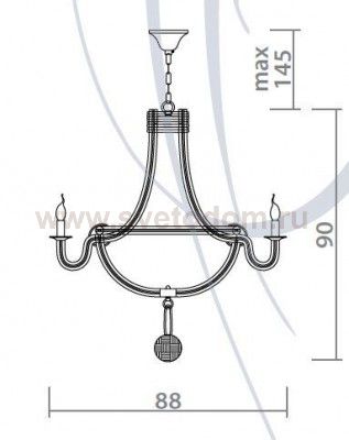 Светильник подвесной Divinare 8111/01 LM-6 DIANA