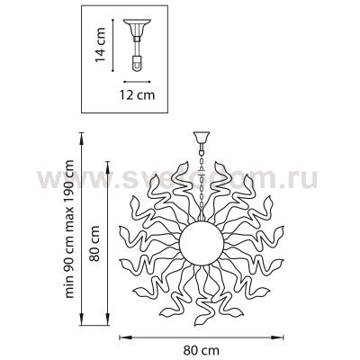 Люстра подвесная Lightstar 890182 Medusa