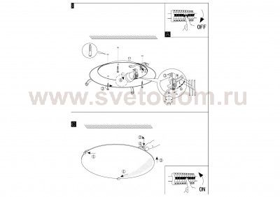 Настенно-потолочный светильник Eglo 90016 MALVA