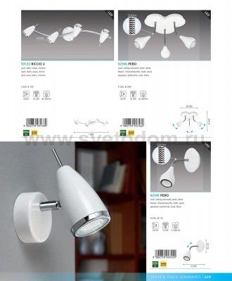 Светильник поворотный спот Eglo 93133 RICCIO 2
