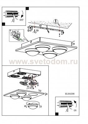 Настенно-потолочный светильник Eglo 94298 LOMBES