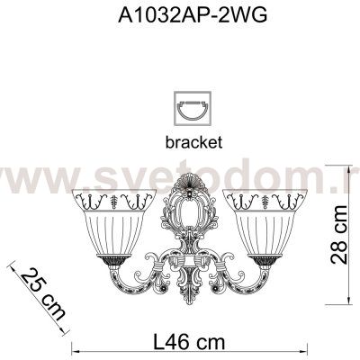 Светильник бра Arte lamp A1032AP-2WG DELIZIA