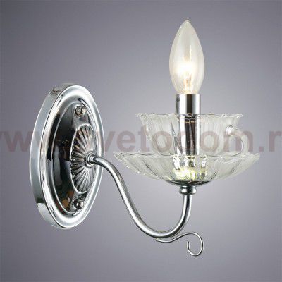 Светильник настенный чашка прозрачная Arte Lamp A1704AP-1CC TET-A-TET