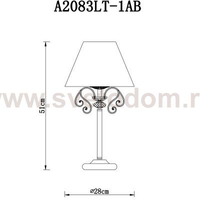 Светильник настольный Arte lamp A2083LT-1AB CHARM