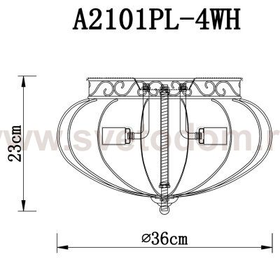 Люстра потолочная Arte lamp A2101PL-4WH Venezia