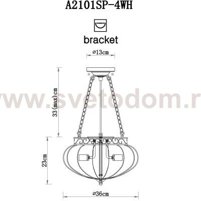 Люстра подвесная Arte lamp A2101SP-4WH Venezia