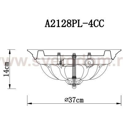 Люстра потолочная Arte lamp A2128PL-4CC Ocean