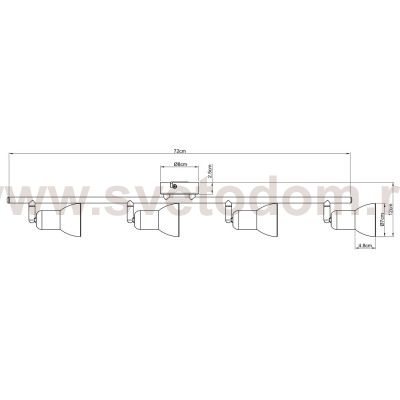 Светильник на штанге Arte lamp A3115PL-4SS FALENA