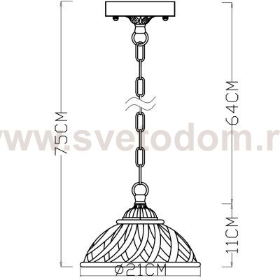 Светильник подвесной Arte lamp A5358SP-1WG Twisted