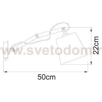 Светильник бра на штанге Arte lamp A5700AP-1WH Pinoccio