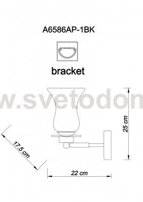 Светильник настенный бра Arte lamp A6586AP-1BK MALIA