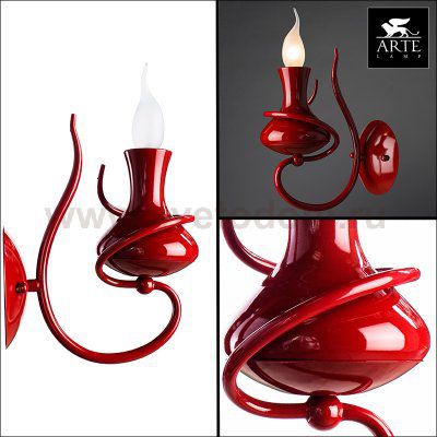 Светильник бра красный Arte lamp A6819AP-1RD Vaso