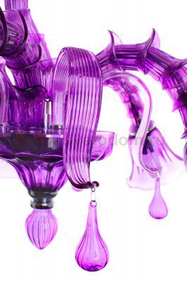 Подвесная люстра фиолетовая Arte lamp A8023LM-5CC Corno