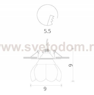 Светильник потолочный Arte lamp A8806PL-1CC OCCHIO